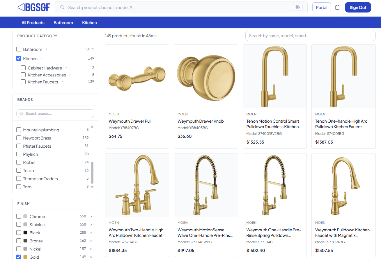 Browse the BGSOF product catalog